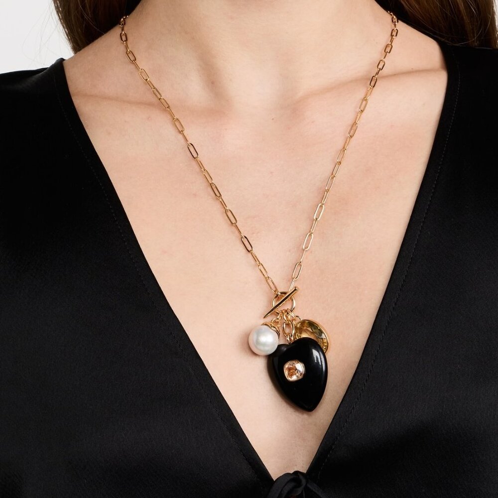 Fashionable Colorful 3 Pendant Necklace